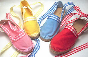 E-11 - Yellow Gingham Espadrilles